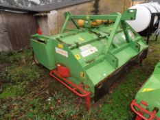 Basalier Front mounted potato topper, set up for ridges.