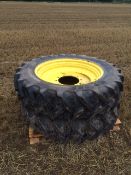 2 x BKT Agri Max 12.4 R32 Tyres. Location Brandon, Suffolk