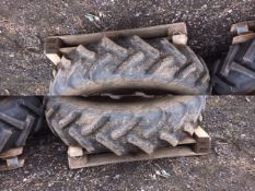 Stocks Dual Wheels 13.6 x 38 - 25% wear - Wheels with Fittings. Location: Spalding, Lincolnshire