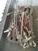 Pallet of assorted dual wheels locking mechanisms. Location Brandon, Suffolk