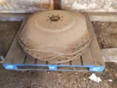 Assorted wheel pans. Location Brandon, Suffolk