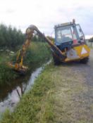 1982 Ford 6610 and Bomford Hedgecutter. Location Maulden, Bedfordshire.