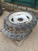 2 x 9.5 R32 Alliance front tyres. Location Brandon, Suffolk