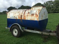 Bunded Diesel Bowser. Location Reading, Berkshire. No VAT