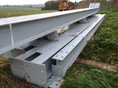 Steel framed building mono slope 45ft long x 20ft wide x 16ft @ front x 14ft @ back 6 deg roof pitch