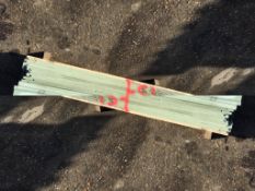 27no. Euro 6 profile 7’6” fibre cement roof sheets. Light Green. 8/10