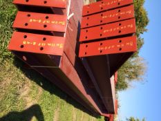 Steel framed building 100ft long x 38 ft wide x 13.5 ft @ eaves 12 .5 deg roof pitch