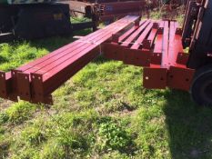 Steel framed stable/mono slope 36ftlong x 15ft wide x 11ft @front x9ft @ back x 3 ft canopy(c1536)