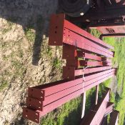 Steel framed stable/mono slope 24ftlong x 15ft wide x 9ft @front x11ft @ back x 3 ft canopy (d1524)