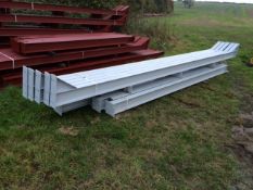 Steel framed building mono slope 60ft long x 20ft wide x 16ft @ front x 14ft @back 6 deg roof pitch