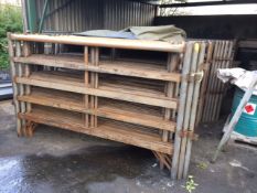 6 x Cattle Hurdles 8ft x 5ft. 5 rail, approx 45kg.