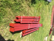 Steel framed stable/mono slope 24ftlong x 12ft wide x 8ft @front x7ft @ back x 3 ft canopy  (a1224)