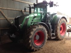 2011 Fendt 828 Profi Plus tractor with front PTO on 600/70R30 front and 710/70R42 rear wheels and