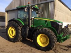 2012 John Deere 7280R Autopower 50kph tractor with front linkage and PTO on 600/70R30 front and