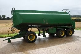 Tandem axle 18,000 ltr stainless steel bowser