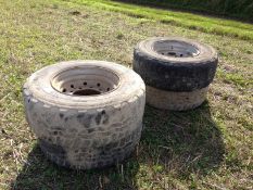 4 no. 15R22.5 18 Ply Trailer Tyres & Rims