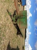 Converted lorry body 20ft flat bed trailer with steel plate floor on super single wheels and tyres