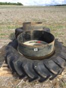 Pair 18.4R38 dual wheels and tyres