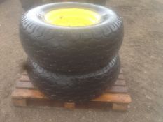 Set of 4 Front and Back Wheels for John Deere. Location Reading, Berkshire.