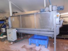 Stainless Steel Potato/Swede Peeler, length 3.35m (11'), with Screw auger, some rollers need carbon