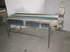 Flat Stainless Steel Conveyor, belt width 60cm (2'), length 2.2m (88
