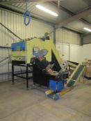 Onion/Sprout Netting Machine, SORMA Roller Table Width 2'. Length 6', SORMA 10 lane Multi-head