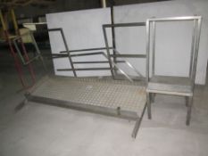 Section of stainless steel platform & steps