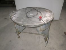 Stainless Steel Topped Lazy Sue, mild steel frame