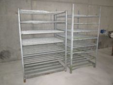 2 no. tray racks, 90cm (3') wide rack space