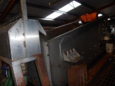 Stainless Steel Vibrating Separator for Slurry or vegetable peelings on mild steel stand, width 90cm