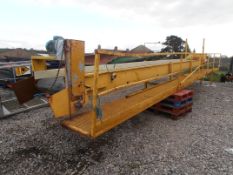Flat Conveyor, width 90cm (3'), length 12.8m (42') with side Gantry