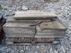 Qty Concrete Paving Slabs & Kerbs, (circa 15 slabs & 15 Kerbs)