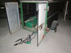 Mobile plastic welding kit with 2 no. plastic welders in a trailer, single axle