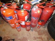 13 Assorted Fire Extinguishers