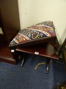 Mahogany Table & Foot Stool