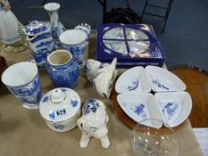 11 Ringtons & other Blue and White Items