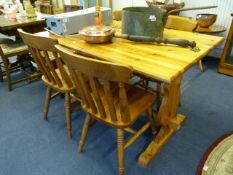 Pine Kitchen Table & 4 Chairs