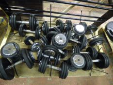 *Set of Dumbbells - Assorted Weights & Rack