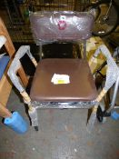 *Aidapt Essex Adjustable Commode Chair - Black & Brown