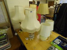 6 Table Lamps with Shades