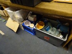 4 Boxes of Bric-a-Brac Including Kitchenalia - Glassware etc