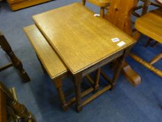 Nest of 2 Oak Tables