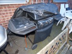 New York 3 Burner Gas Barbecue with Side Burner