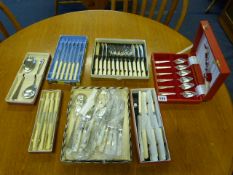 7 Cased Cutlery Sets