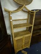 Bamboo & Wicker Display Cabinet
