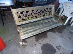 Cast Iron & Hardwood Bench