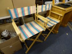 2 Fold Away Directors Chairs