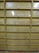 7 Tier Enclosed Storage Unit in Light Oak Finish