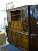 Mahogany Display Cabinet over Sideboard