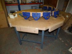 *Specialist Woodwork of Coventry 8 Position Work Bench with 8 Record 52.5